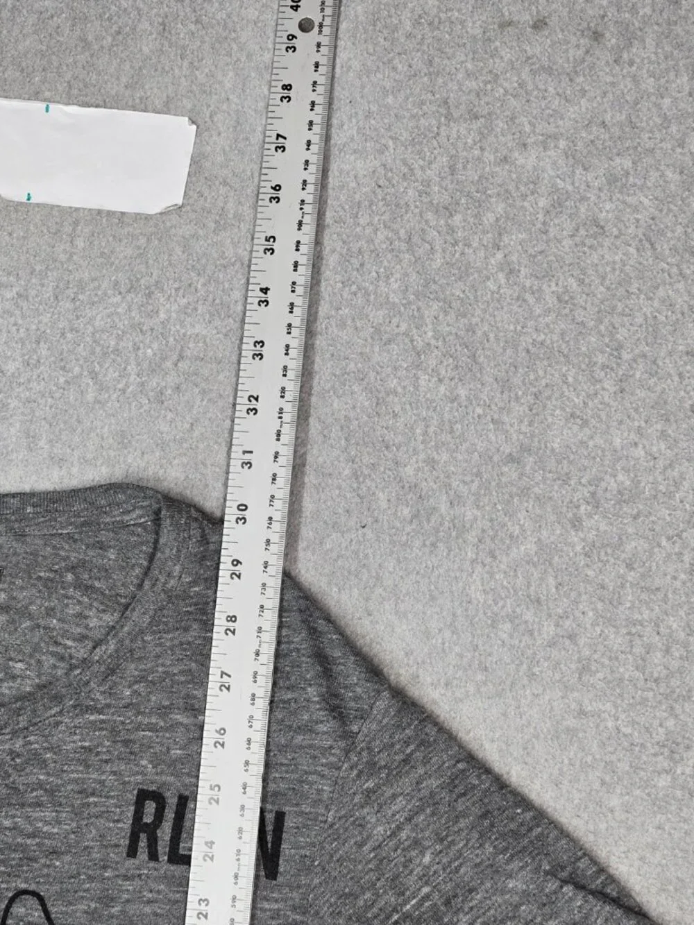 True Religion Men Shirt S Gray Horseshoe Spellout Logo Graphic Print Crew Neck